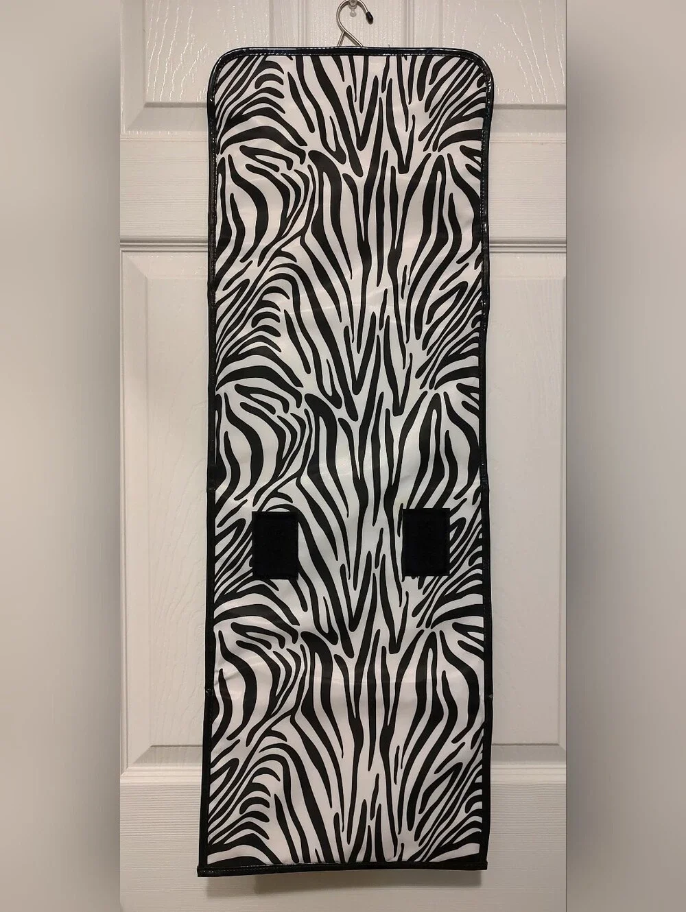 Modella Black and White Zebra Print Cosmetic Bag